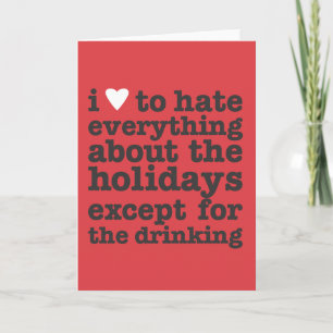 i heart to hate holiday card
