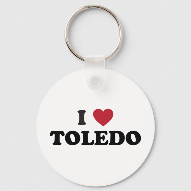 I Heart Toledo Ohio Keychain (Front)