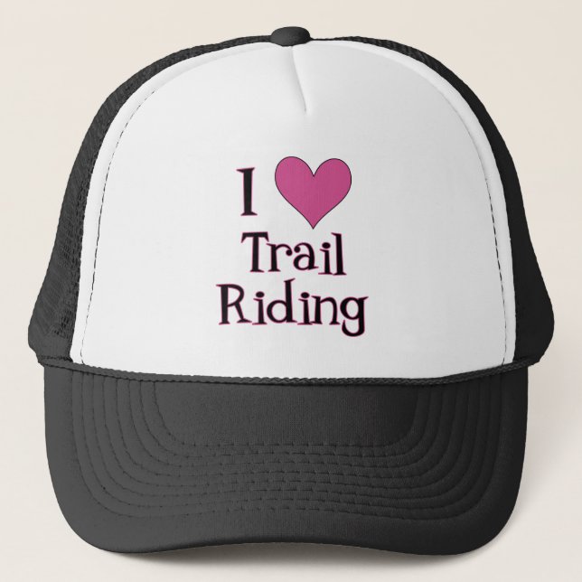 I Heart Trail Riding Trucker Hat (Front)