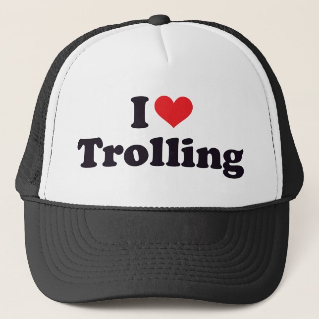 I Heart Trolling Trucker Hat (Front)