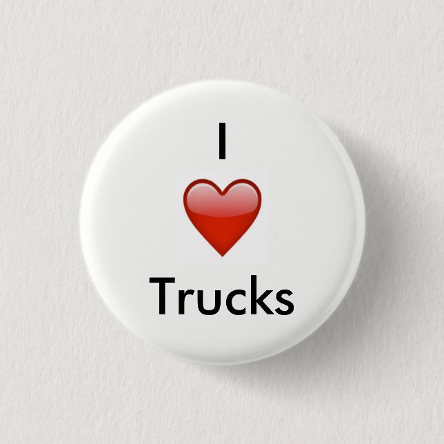 I [Heart] Truck Pinback Button (Front)
