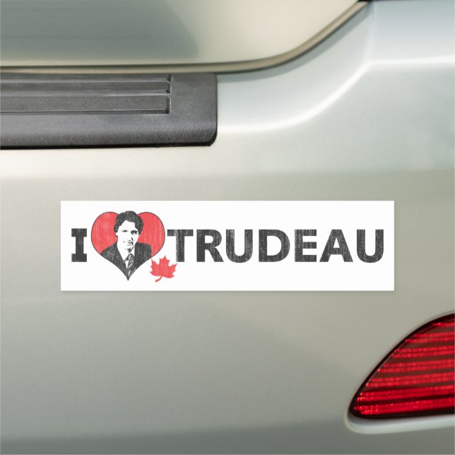 I Heart Trudeau Car Magnet (In Situ)