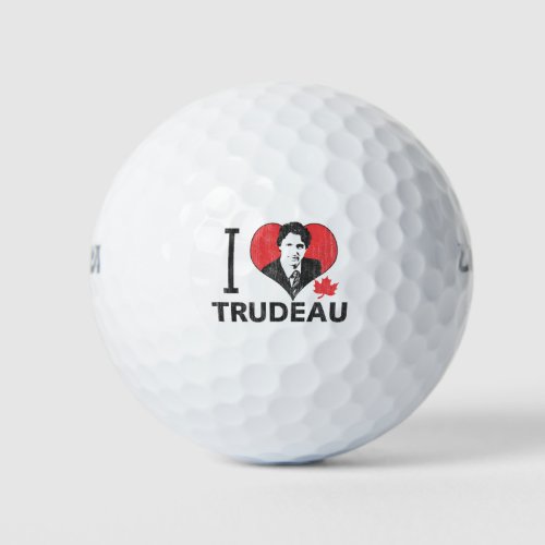 I Heart Trudeau Golf Balls