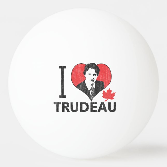 I Heart Trudeau Ping-Pong Ball (Front)