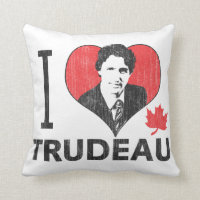 I Heart Trudeau Throw Pillow