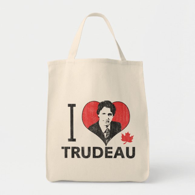 I Heart Trudeau Tote Bag (Front)