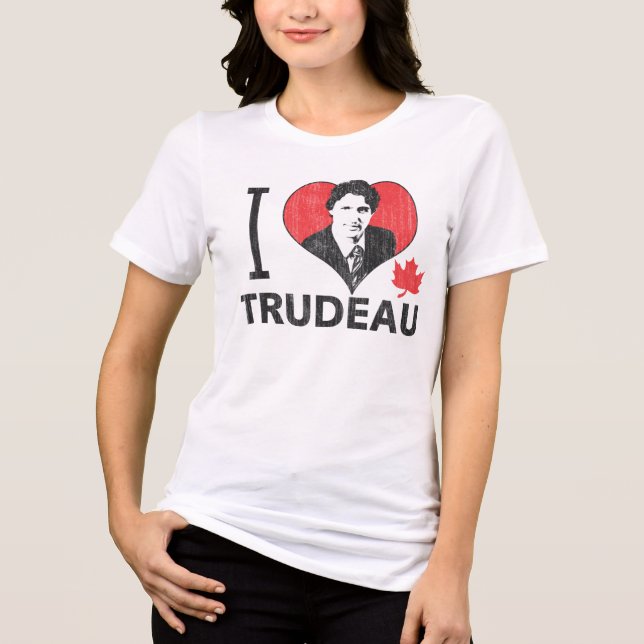 I Heart Trudeau Tri-Blend Shirt (Front)