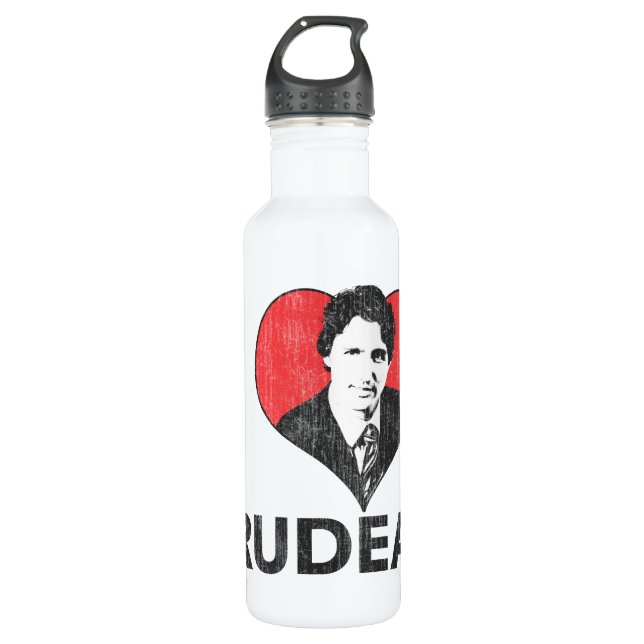 I Heart Trudeau Water Bottle (Front)
