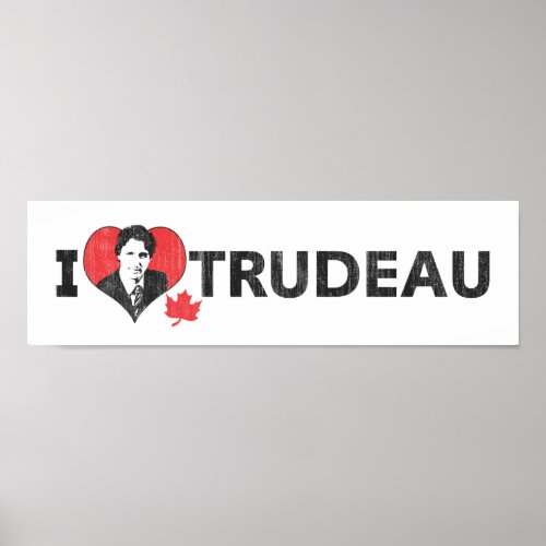I Heart Trudeau Wide Poster