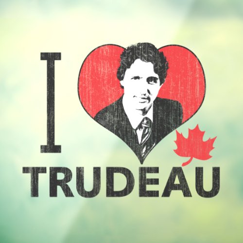 I Heart Trudeau Window Cling