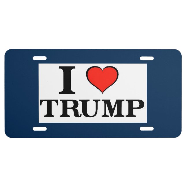 I Heart Trump License Plate (Front)