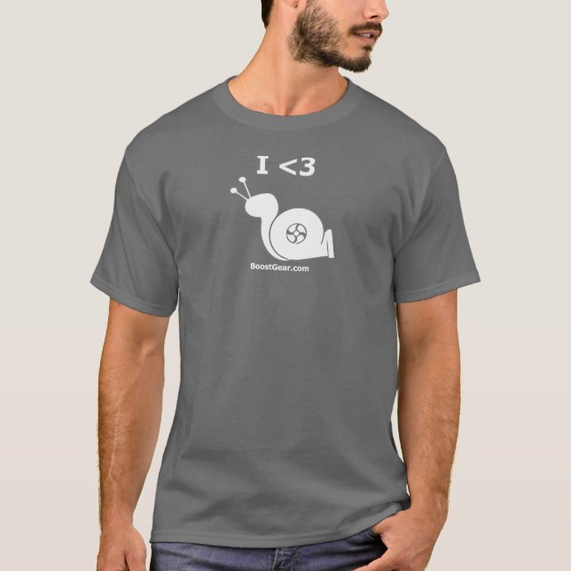 I Heart Turbo Snail - Mens T-Shirt (Front)
