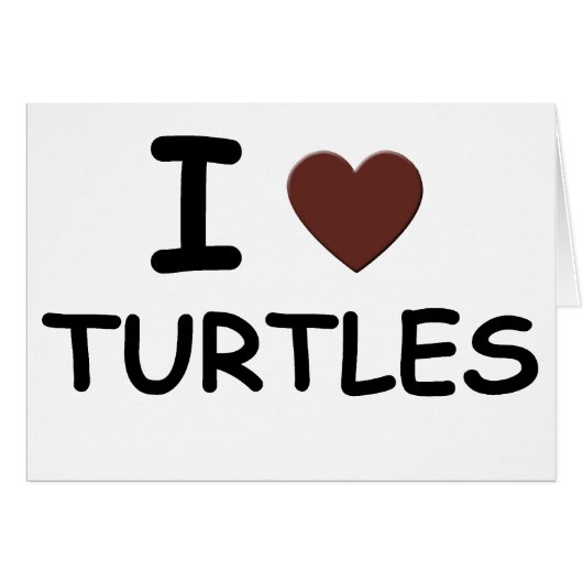 I HEART TURTLES CARDS (Front Horizontal)