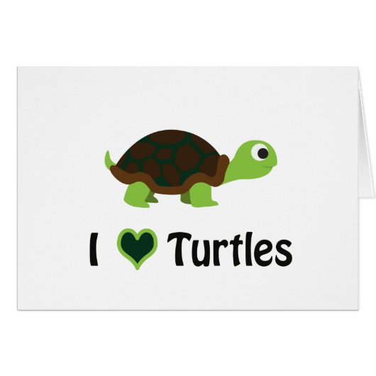 I heart Turtles Cards (Front Horizontal)