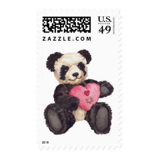 I Heart U Panda Postage