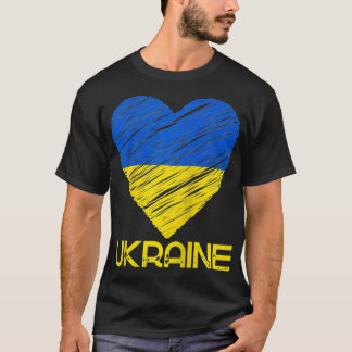 I Heart Ukraine Flag Tee  I support Ukrainians Sta