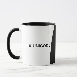 I (heart) UNICODE Mug (Black&White)