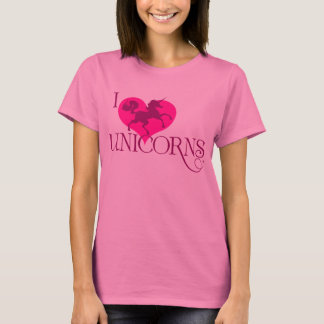 I HEART Unicorns (Pink & Purple) Tee Shirt