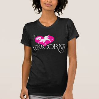 I HEART Unicorns (Pink & White) Tee Shirt
