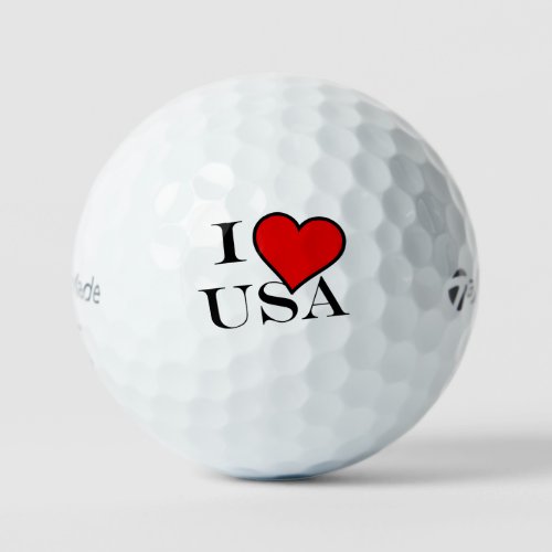 I Heart USA bk tmtp5 gbcnt Golf Balls