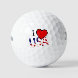 I Heart USA overlay ssf gbcnt Golf Balls