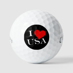 I Heart USA wt css gbcnt Golf Balls