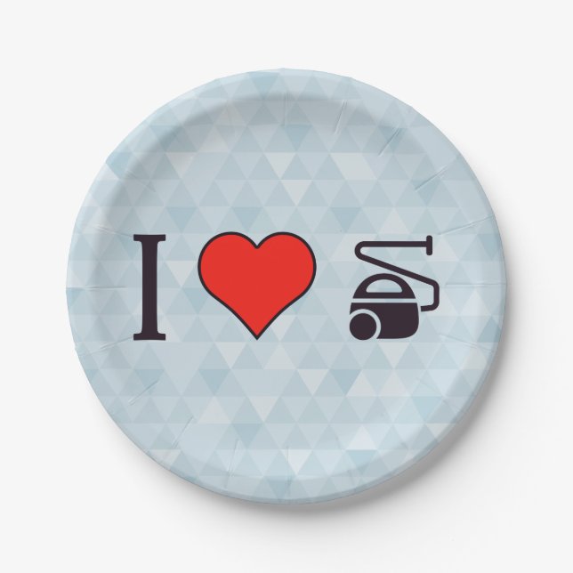 I Heart Using A Vacuum Tools Paper Plates (Front)
