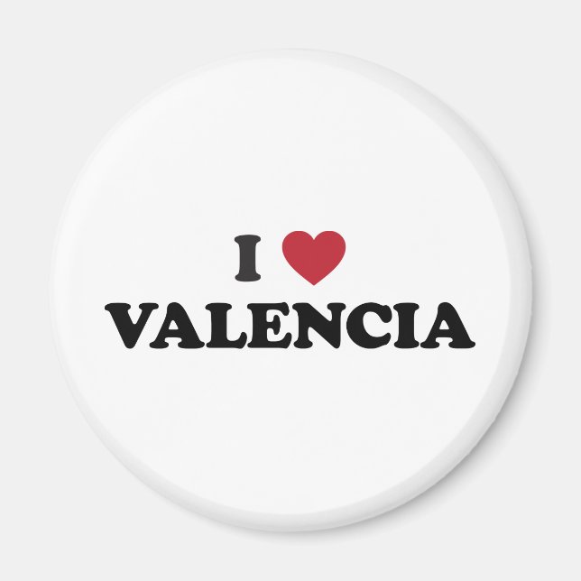 I Heart Valencia Magnet (Front)