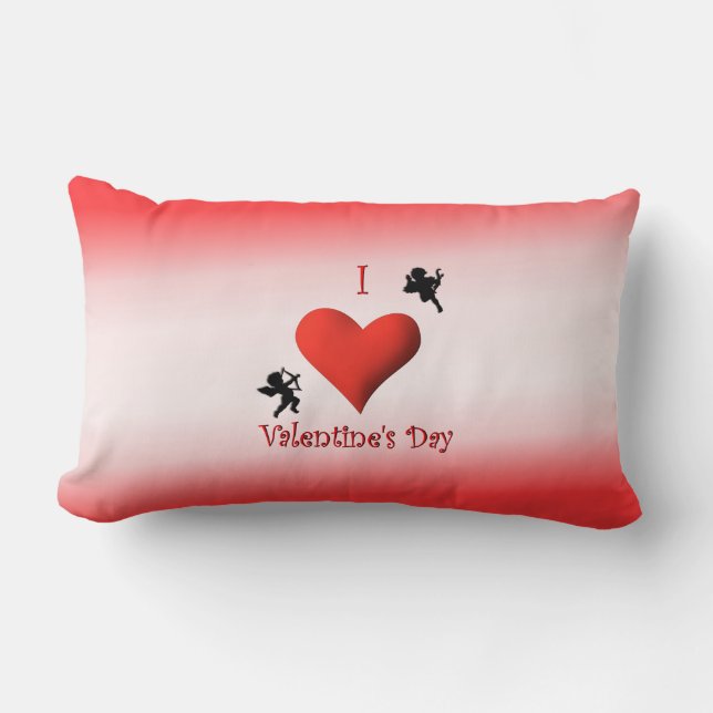 I Heart Valentine's Day Mojo Lumbar Pillow (Front)