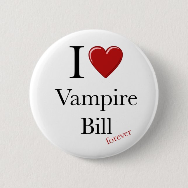 I heart Vampire Bill buttons (Front)