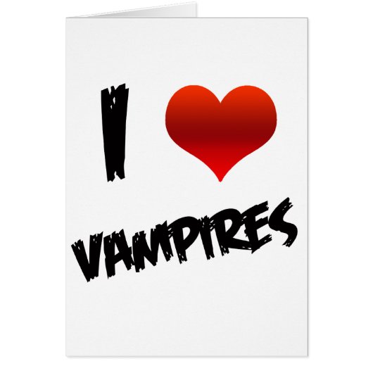 I Heart Vampire Cards (Front)