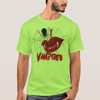 I Heart Vampires {Lime Green} T-Shirt