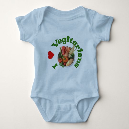 I Heart Vegetarians Baby Bodysuit