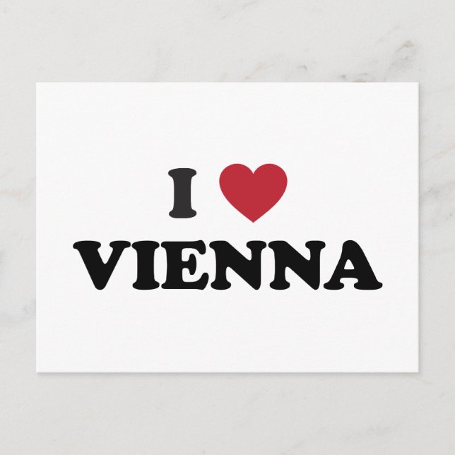 I Heart Vienna Austria Postcard (Front)