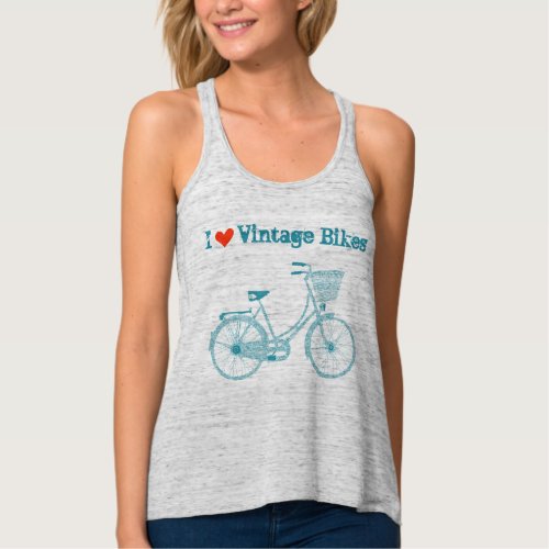 I Heart Vintage Bicycles Vintage Modern Bike Tank Top