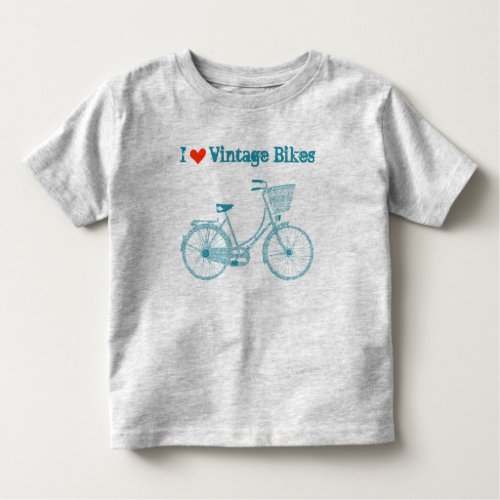 I Heart Vintage Bicycles Vintage Modern Bike Toddler T_shirt