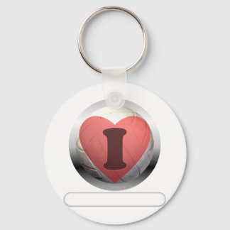 I heart Volleyball- add your words Keychain