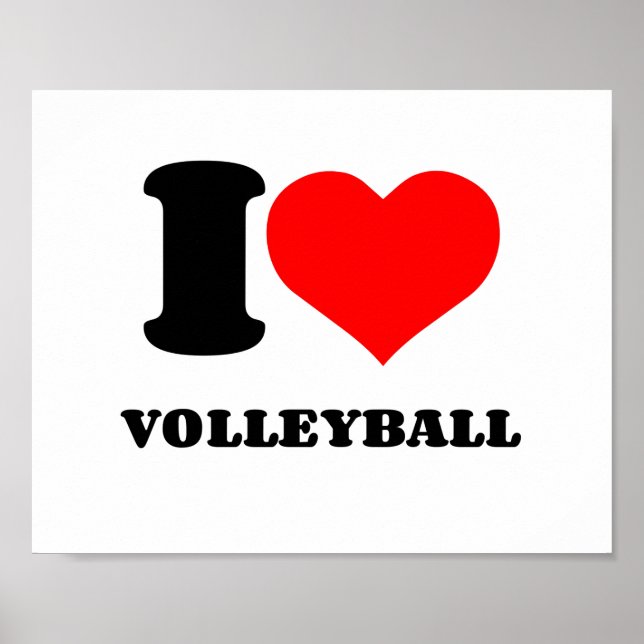 I HEART VOLLEYBALL POSTER (Front)