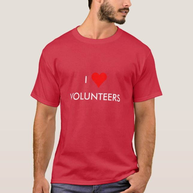 i heart volunteers T-Shirt (Front)