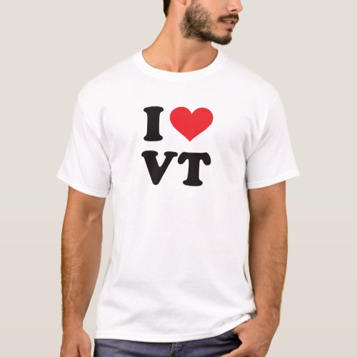 I Heart VT _ Vermont T_Shirt