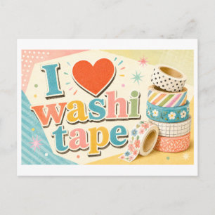 "I [Heart] Washi Tape" Postcard