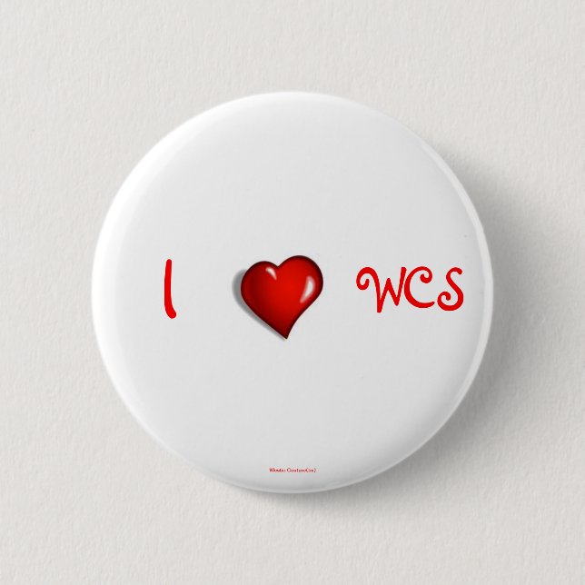 I Heart WCS Pinback Button (Front)