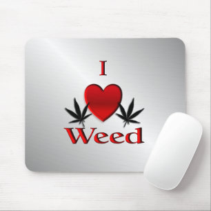 I Heart Weed Mouse Pad