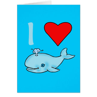 I Heart Whales Products Cards
