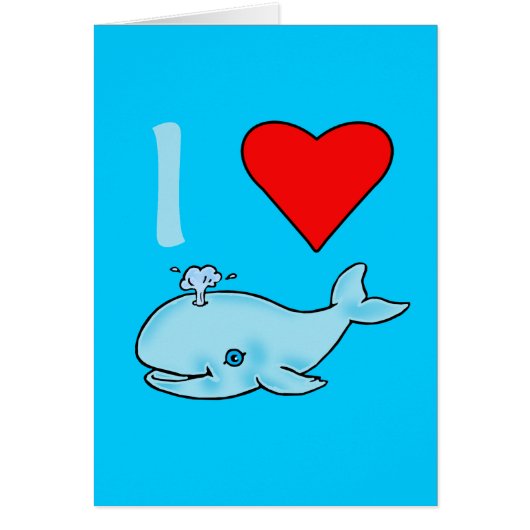 I Heart Whales Products Cards (Front)