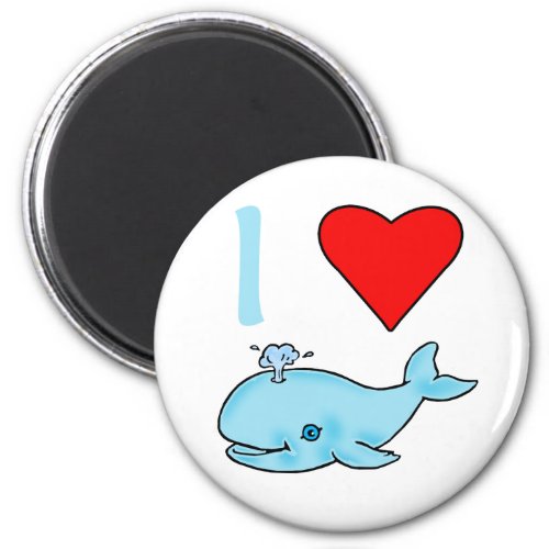 I Heart Whales Products Magnet