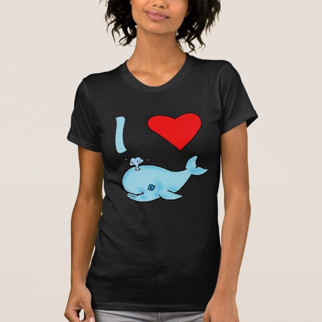 I Heart Whales Products T-Shirt (Front)