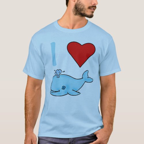 I Heart Whales Products T_Shirt