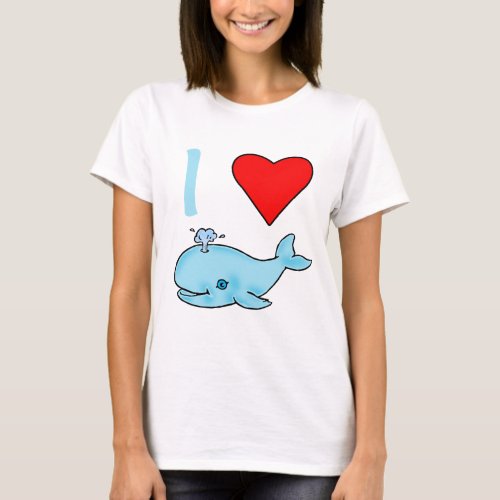 I Heart Whales Products T_Shirt