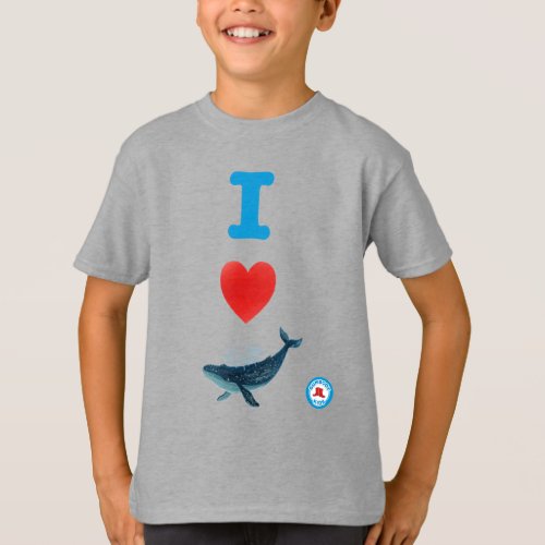 I Heart Whales Youth T_Shirt